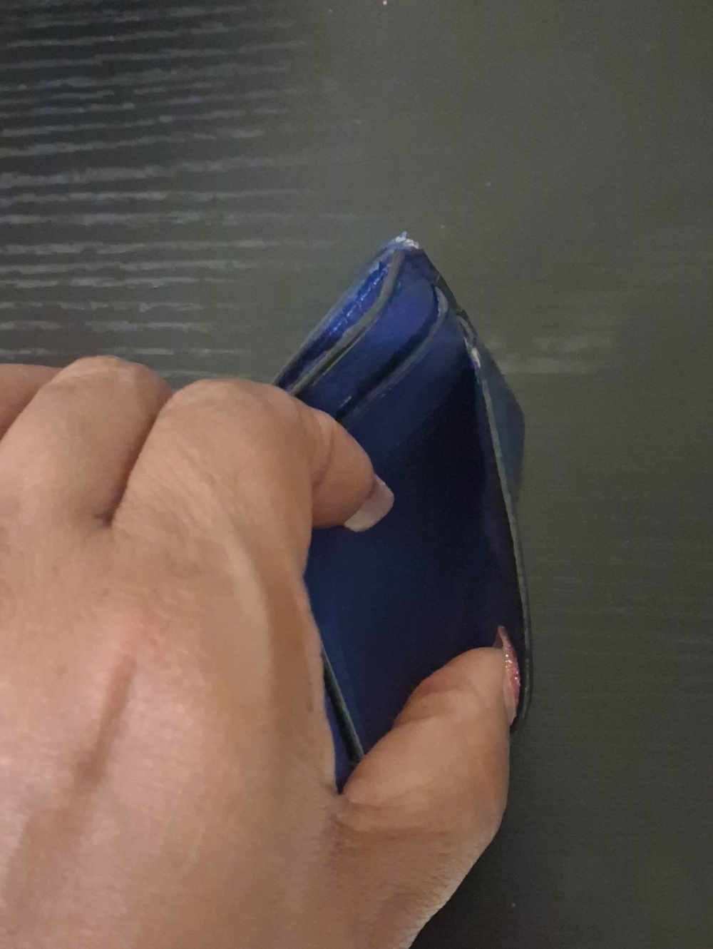 Tory Burch Blue Leather Mini Card Holder - Picture 7 of 11